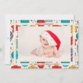  versieringen Foto geboorteaankondigingen Feestdagenkaart (Voorkant)