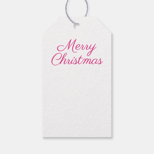 versieringen op roze kerstbomen Label Cadeaulabel (Achterkant)