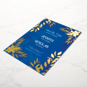 Versieringen van elegante bloemen en bladeren voor folie uitnodiging (Gedraaid)