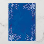 Versieringen van elegante bloemen en bladeren voor folie uitnodiging (Achterkant)