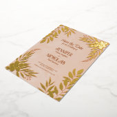 Versieringen van elegante bloemen en bladeren voor folie uitnodiging (Gedraaid)