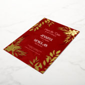 Versieringen van elegante bloemen en bladeren voor folie uitnodiging (Gedraaid)