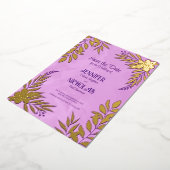 Versieringen van elegante bloemen en bladeren voor folie uitnodiging (Gedraaid)