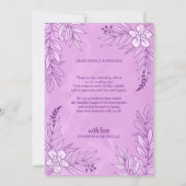 Versieringen van legante bloemen en bladeren voor  bedankkaart (Achterkant)