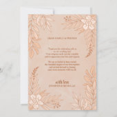 Versieringen van legante bloemen en bladeren voor  bedankkaart (Achterkant)