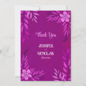 Versieringen van legante bloemen en bladeren voor  bedankkaart (Voorkant)