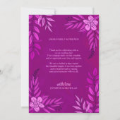 Versieringen van legante bloemen en bladeren voor  bedankkaart (Achterkant)