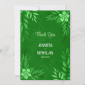 Versieringen van legante bloemen en bladeren voor bedankkaart (Voorkant)