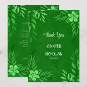 Versieringen van legante bloemen en bladeren voor bedankkaart (Voorkant / Achterkant)