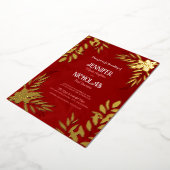 Versieringen van legante bloemen en bladeren voor  folie uitnodiging (Gedraaid)