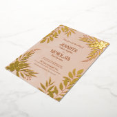 Versieringen van legante bloemen en bladeren voor  folie uitnodiging (Gedraaid)