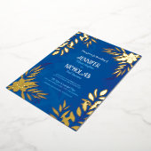 Versieringen van legante bloemen en bladeren voor  folie uitnodiging (Gedraaid)