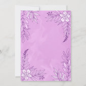 Versieringen van legante bloemen en bladeren voor  kaart (Achterkant)