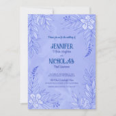 Versieringen van legante bloemen en bladeren voor  kaart (Voorkant)