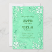 Versieringen van legante bloemen en bladeren voor  kaart (Voorkant)