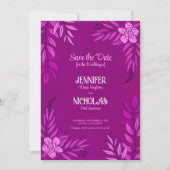 Versieringen van legante bloemen en bladeren voor kaart (Voorkant)