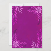 Versieringen van legante bloemen en bladeren voor kaart (Achterkant)