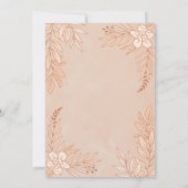 Versieringen van legante bloemen en bladeren voor kaart (Achterkant)