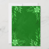 Versieringen van legante bloemen en bladeren voor kaart (Achterkant)