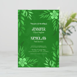 Versieringen van legante bloemen en bladeren voor  kaart