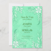 Versieringen van legante bloemen en bladeren voor  kaart (Voorkant)