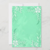 Versieringen van legante bloemen en bladeren voor  kaart (Achterkant)