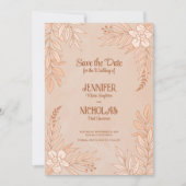 Versieringen van legante bloemen en bladeren voor  kaart (Voorkant)