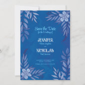 Versieringen van legante bloemen en bladeren voor kaart (Voorkant)