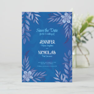 Versieringen van legante bloemen en bladeren voor  kaart