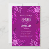 Versieringen van legante bloemen en bladeren voor  kaart (Voorkant)