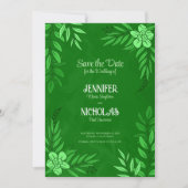 Versieringen van legante bloemen en bladeren voor  kaart (Voorkant)