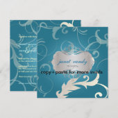 Versieringen voor sierbladeren + zwembroeken, wedd kaart (Voorkant / Achterkant)