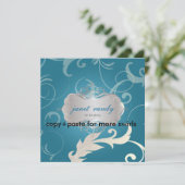 Versieringen voor sierbladeren + zwembroeken, wedd kaart (Staand voorkant)