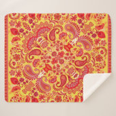  versierpaislebandafdruk, zijde hals sherpa deken (Voorkant (horizontaal))