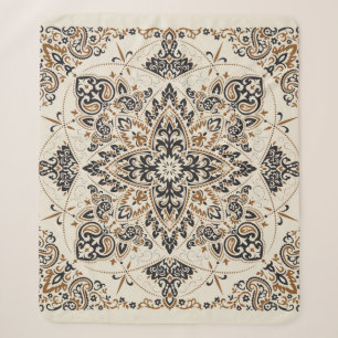 versierpaisley Bandana Print, zijdehals Sherpa Deken