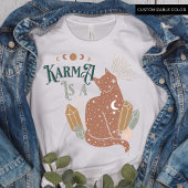 VERSIES Karma is een zwarte kat hemelkristallen T-shirt