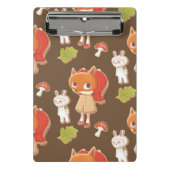 Versileerde koekjes van houtlanddieren mini klembord (Voorkant)