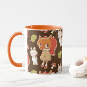 Versileerde koekjes van houtlanddieren mok