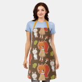 Versileerde koekjes van houtlanddieren schort (Gedragen)