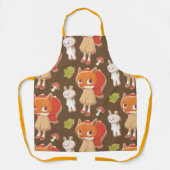Versileerde koekjes van houtlanddieren schort (Voorkant)