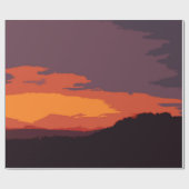 Versimpelde zonsondergang cadeaupapier (Vlak)