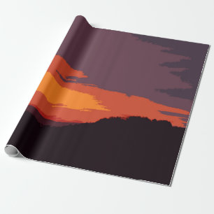Versimpelde zonsondergang cadeaupapier