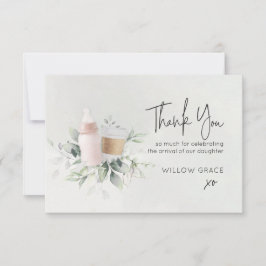 Versip en bekijk de nieuwe  baby met een creditcar bedankkaart