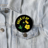 Versla de boterbloem. ronde button 7,6 cm (In situ)