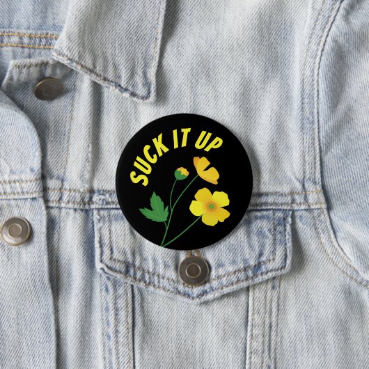 Versla de boterbloem. ronde button 7,6 cm (In situ)