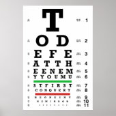 Versla de Enemy Eye Chart Poster (Voorkant)