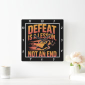 Versla de les, niet de eindloper vierkante klok (Huis)