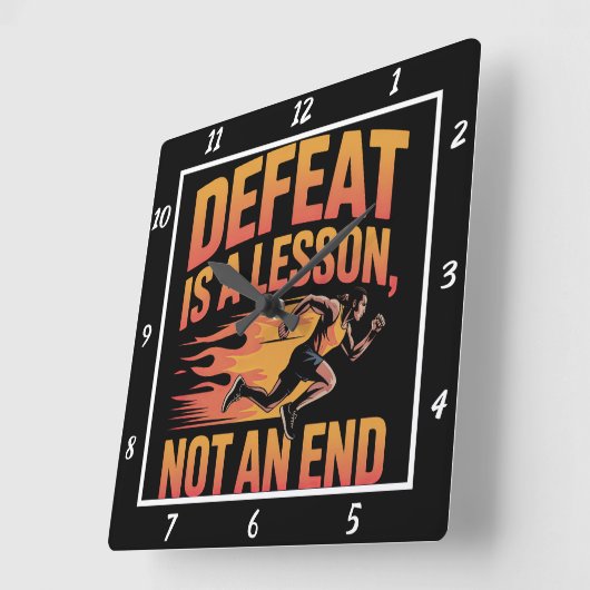 Versla de les, niet de eindloper vierkante klok (Hoek)