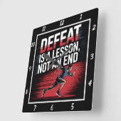 Versla de les, niet de eindloper vierkante klok (Hoek)