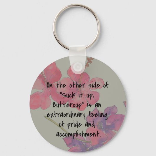 Versla het, Buttercup Cute Quote Sleutelhanger (Voorkant)